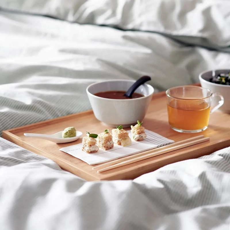 BANDEJA PARA CAMA DE BAMBU CON DISEÑO FUNCIONAL Y RESISTENTE - 5