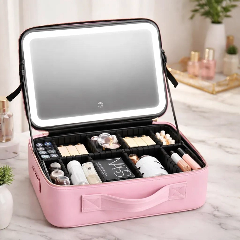 ORGANIZADOR DE MAQUILLAJE CON LUZ LED PARA COSME TICOS - 2