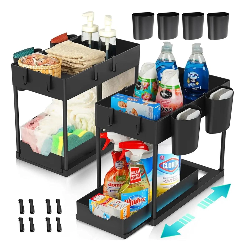 SET DE ORGANIZADORES PARA BAJO LAVAPLATOS CON 2 NIVELES - 1