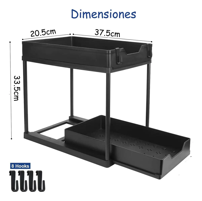 SET DE ORGANIZADORES PARA BAJO LAVAPLATOS CON 2 NIVELES - 2