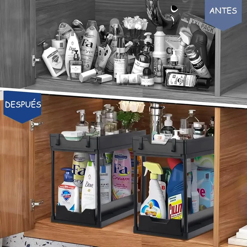 SET DE ORGANIZADORES PARA BAJO LAVAPLATOS CON 2 NIVELES - 5