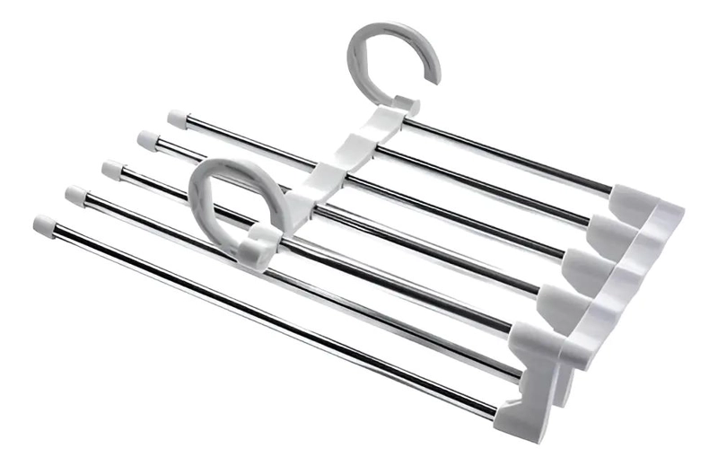 SET DE 5 COLGADORES PLEGABLES MULTIFUNCIONALES PARA PANTALONES - 1
