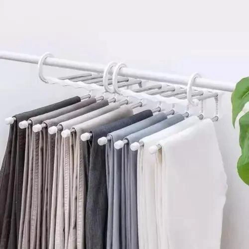 SET DE 5 COLGADORES PLEGABLES MULTIFUNCIONALES PARA PANTALONES - 4