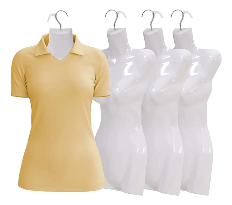 SET DE 5 GANCHOS PARA COLGAR POLERAS DE DAMA CON DISEÑO TORSO - 2
