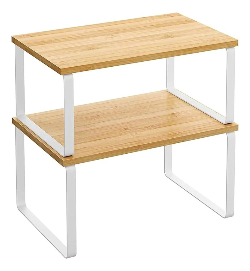 ORGANIZADOR APILABLE CON 2 REPISAS PARA VAJILLA Y LOZA - 1