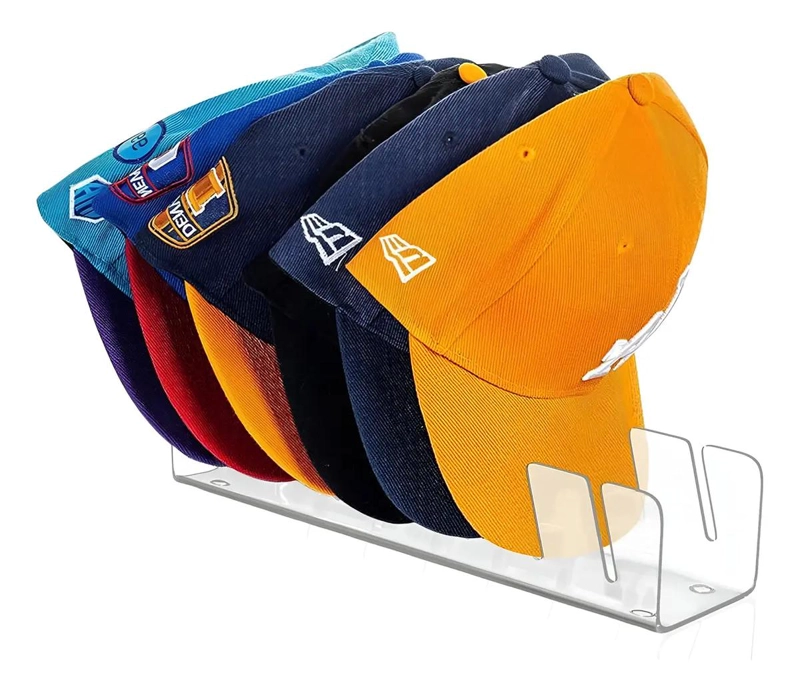 ORGANIZADOR ACRILICO PARA GORRAS CON 7 RANURAS PARA ALMACENAMIENTO - 1