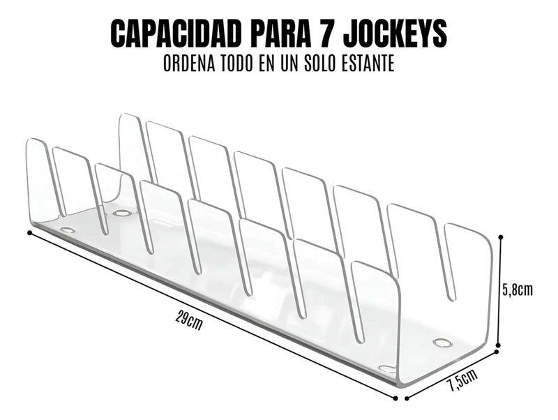 ORGANIZADOR ACRILICO PARA GORRAS CON 7 RANURAS PARA ALMACENAMIENTO - 2