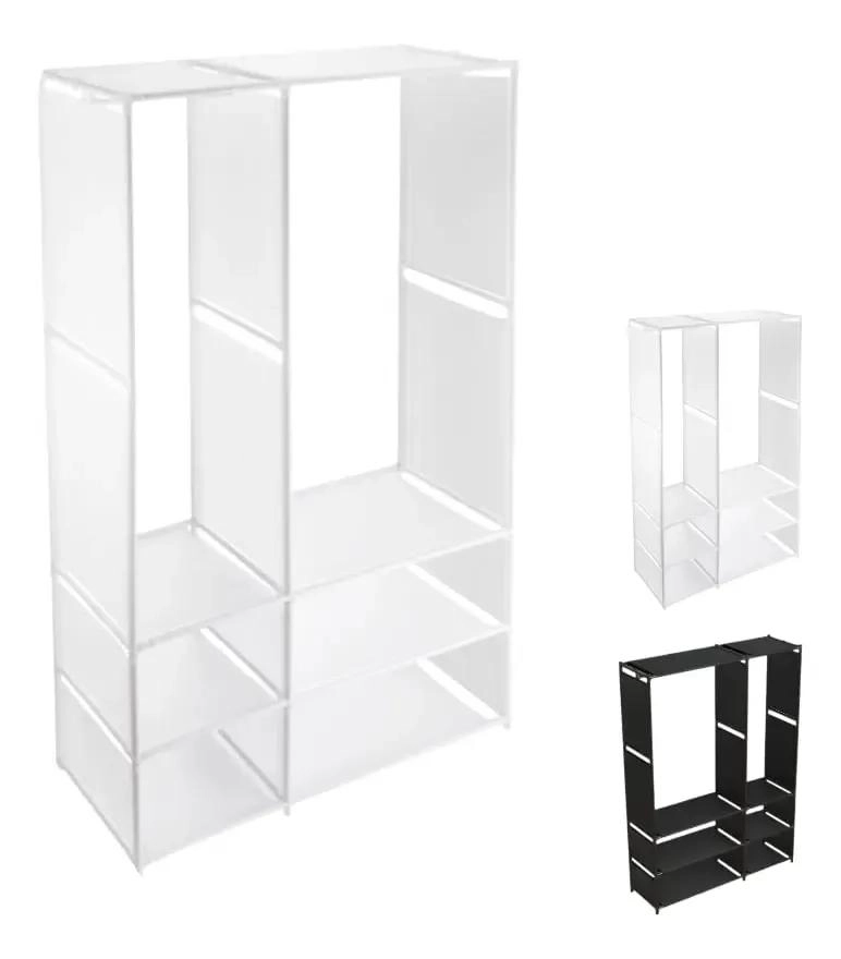 PERCHERO ORGANIZADOR DESMONTABLE CON ZAPATERO INTEGRADO 95X36X170 CM - 3