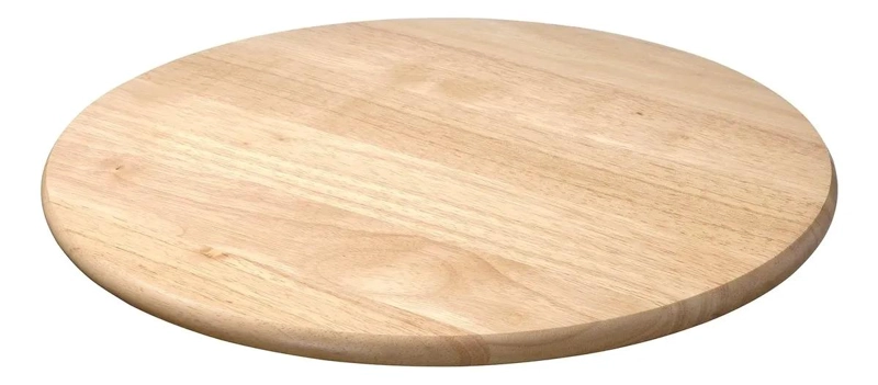 BANDEJA GIRATORIA DE MADERA HEVEA CON BASE ROTATORIA DE 39 CM - 1