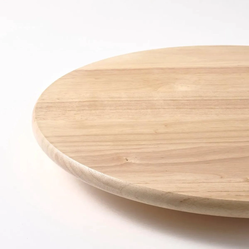 BANDEJA GIRATORIA DE MADERA HEVEA CON BASE ROTATORIA DE 39 CM - 2