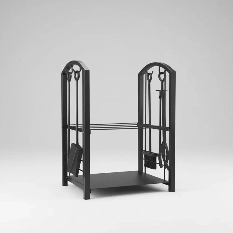 ORGANIZADOR METALICO PARA LEÑA CON CAPACIDAD DE 74 CM - 1