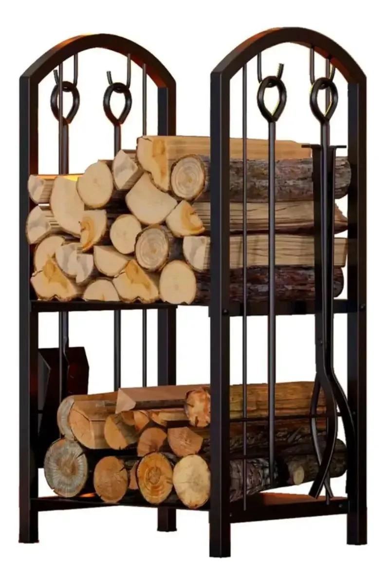 ORGANIZADOR METALICO PARA LEÑA CON CAPACIDAD DE 74 CM - 5