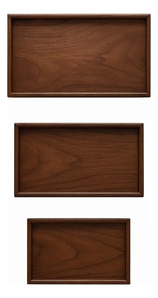 SET DE 3 BANDEJAS RECTANGULARES PARA AUTOSERVICIO Y PRESENTACION DE ALIMENTOS - 2