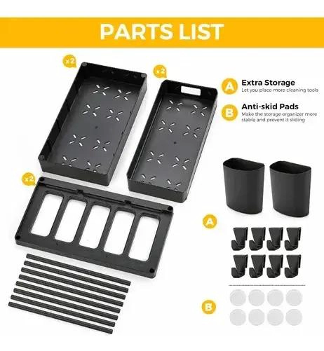 ORGANIZADOR EXTRAIBLE PARA BAJO LAVAPLATOS CON 2 UNIDADES PARA COCINA Y BAÑO - 5