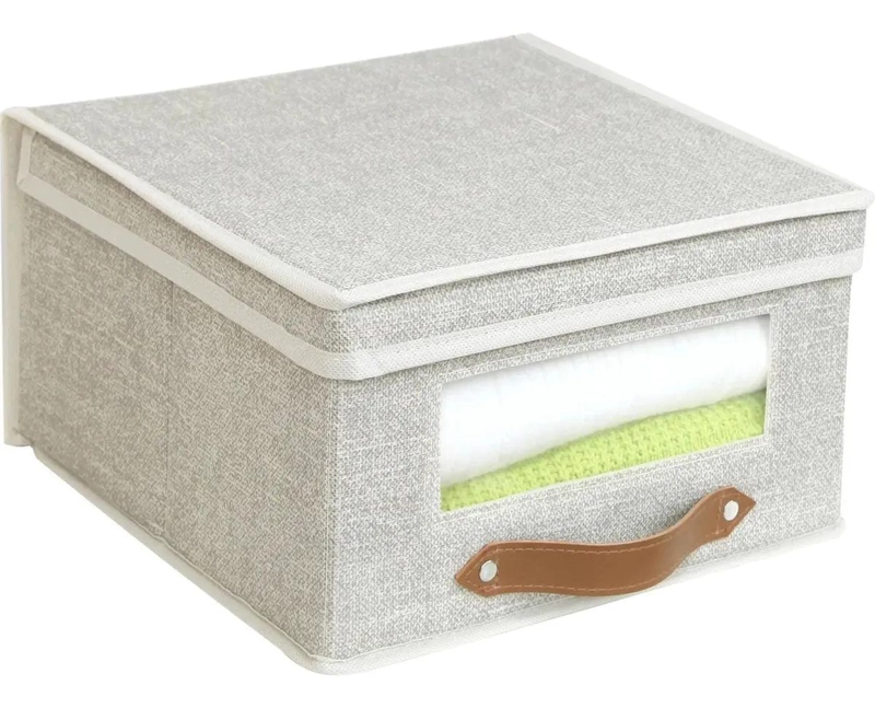 CAJA ORGANIZADORA DE TELA CON DIMENSIONES 30X30X16 CM PARA ALMACENAMIENTO - 2