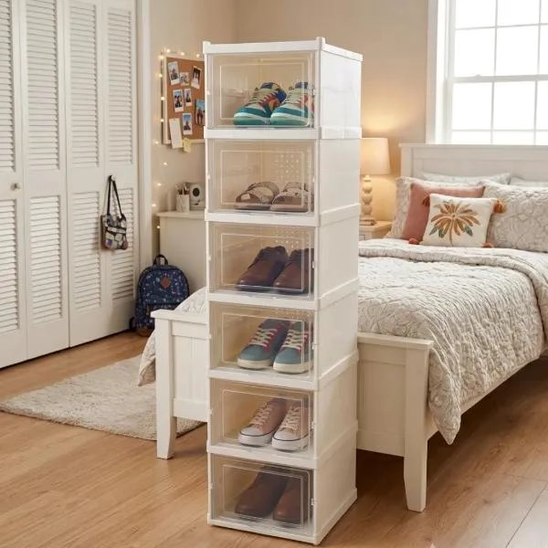 ZAPATERO PLEGABLE RIGIDO CON 6 NIVELES Y ESTRUCTURA RESISTENTE - 3