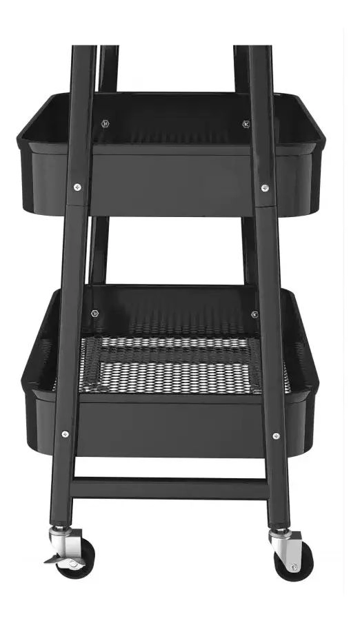 CARRITO ORGANIZADOR DE ALMACENAMIENTO CON TRES NIVELES Y RUEDAS - 5
