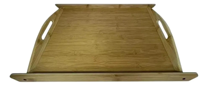 SET DE BANDEJAS PARA DESAYUNO DE BAMBU CON ASAS, 3 PIEZAS - 3