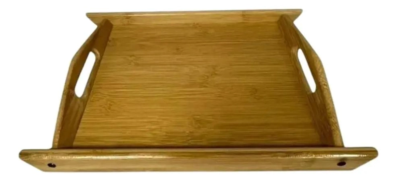 SET DE BANDEJAS PARA DESAYUNO DE BAMBU CON ASAS, 3 PIEZAS - 4