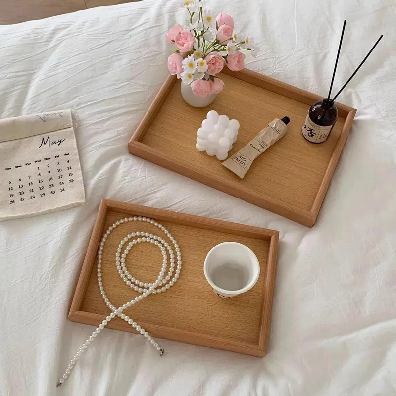SET DE 3 BANDEJAS RECTANGULARES DE BAMBU PARA DESAYUNO Y COCINA - 5