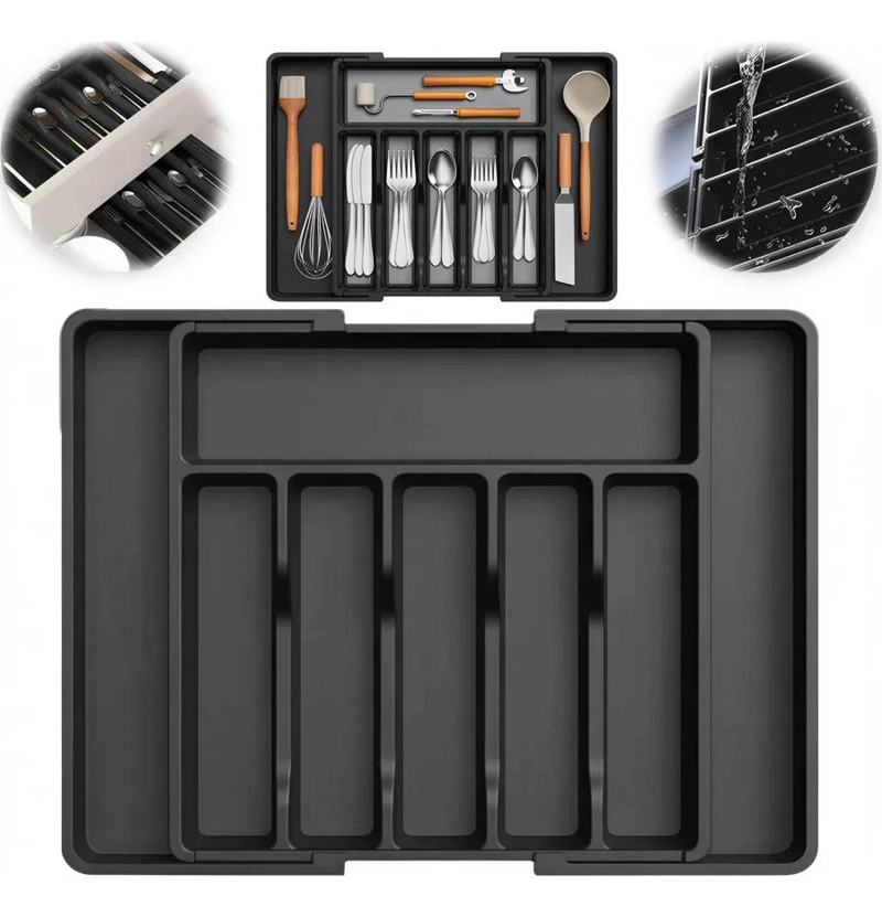 ORGANIZADOR DE CUBIERTOS EXPANDIBLE CON 8 COMPARTIMENTOS PARA COCINA - 1