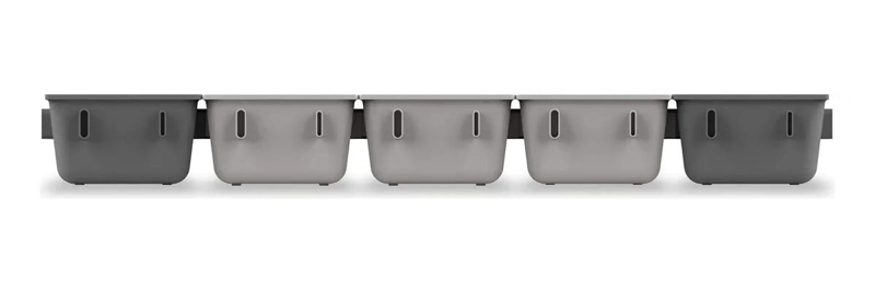 SET DE BANDEJAS ORGANIZADORAS DUO EN COLOR GRIS CON 7 COMPARTIMENTOS - 3