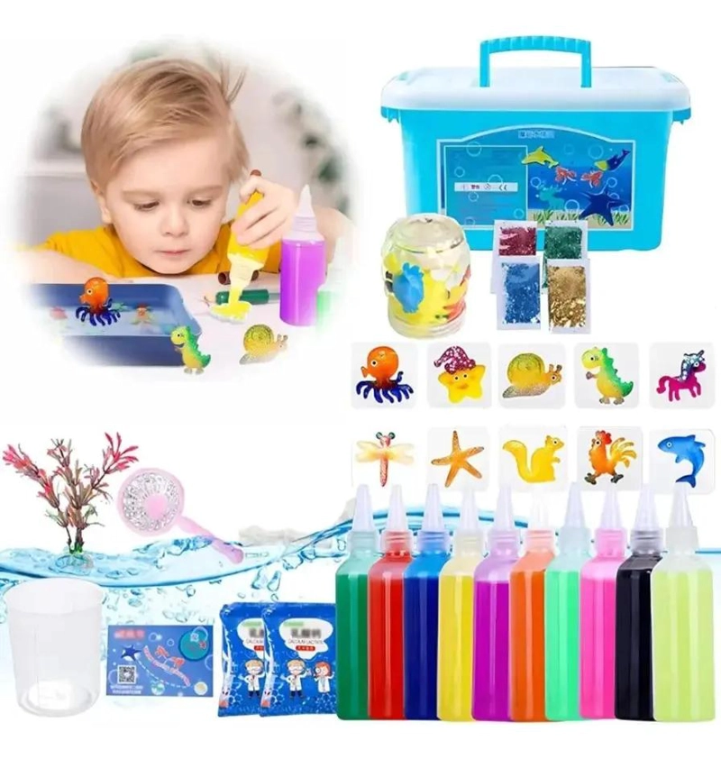 JUEGO DIDACTICO CON AGUA DE COLORES PARA NIÑOS 9 TONOS 120 ML - 1