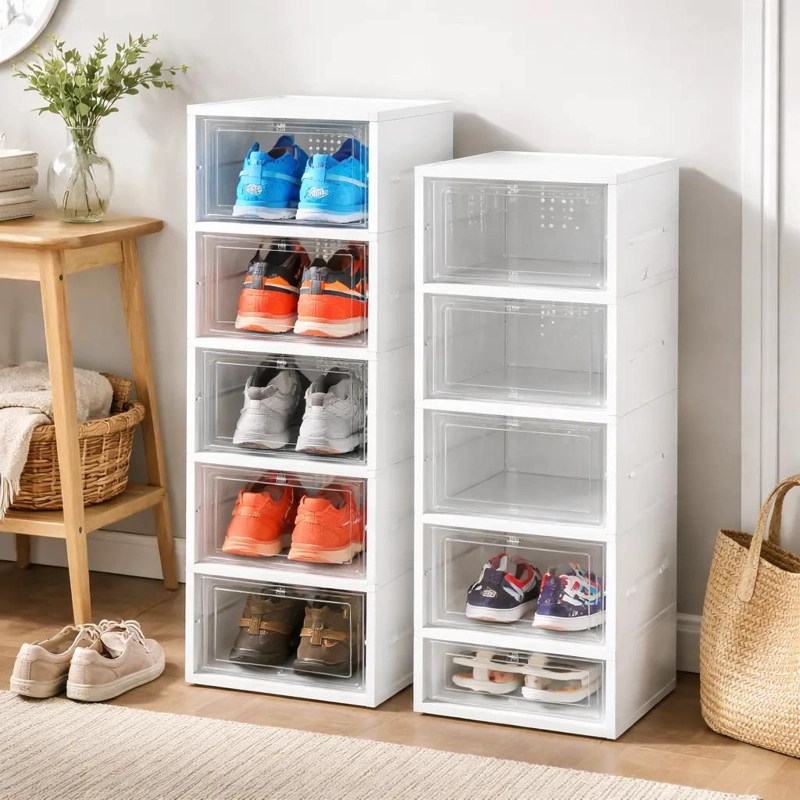 ZAPATERO PLASTICO BLANCO CON CAPACIDAD PARA 6 PARES Y 6 NIVELES - 3