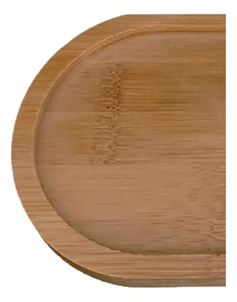 JUEGO DE 10 BANDEJAS DE BAMBU PARA SERVIR CAFE  20X10 CM - 3