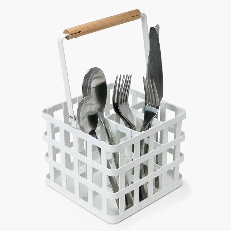 ORGANIZADOR PARA CUBIERTOS DE COCINA EN ACERO INOXIDABLE RESISTENTE - 1