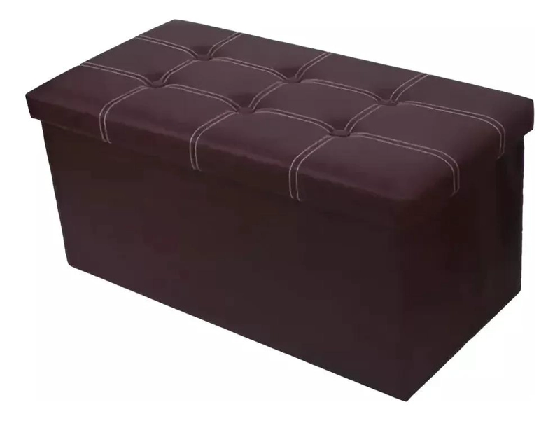 BANQUETA BAUL ORGANIZADORA CON PUFF Y ASIENTO COMODO 76X38 CM - 1