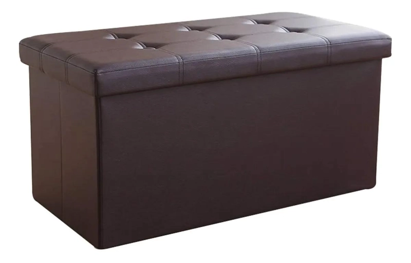BANQUETA BAUL ORGANIZADORA CON PUFF Y ASIENTO COMODO 76X38 CM - 2