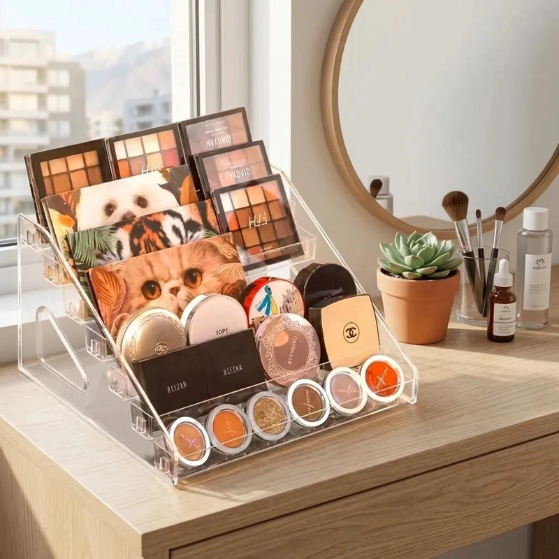 ORGANIZADOR ACRILICO TRANSPARENTE PARA MAQUILLAJE CON 7 NIVELES - 4