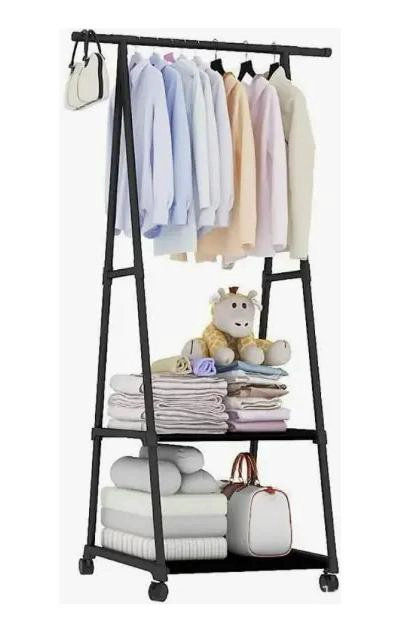 PERCHERO TRIANGULAR METALICO PARA COLGAR ROPA Y ACCESORIOS - 1