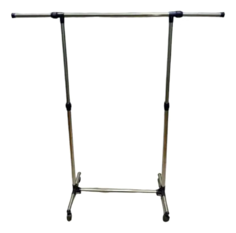 PERCHERO AJUSTABLE DE ACERO INOXIDABLE CON RUEDAS PARA ROPA - 1