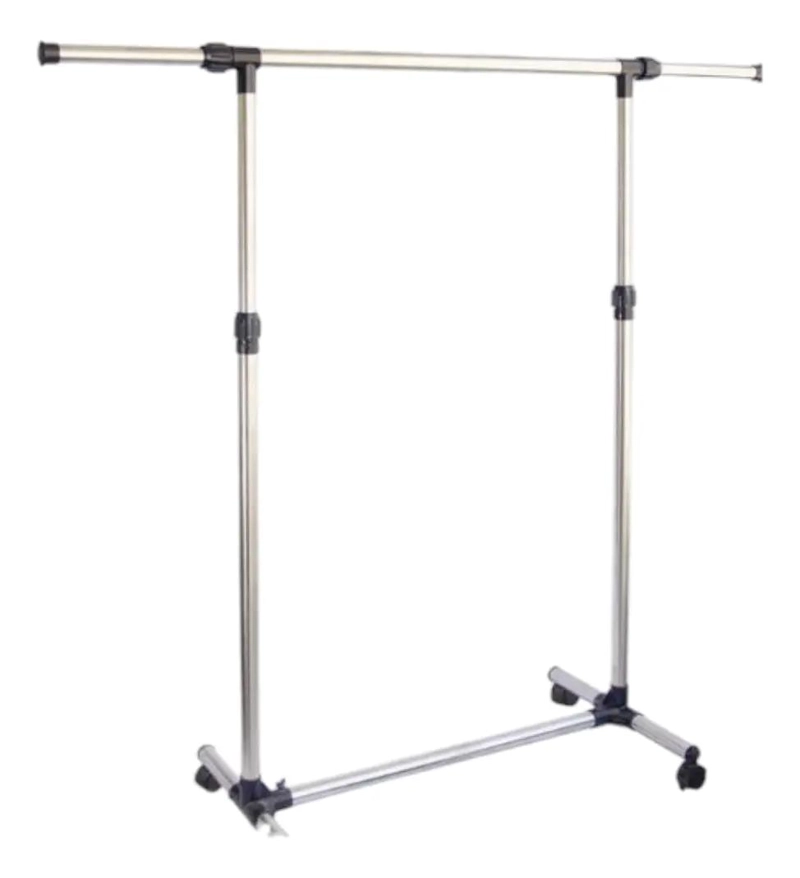 PERCHERO AJUSTABLE DE ACERO INOXIDABLE CON RUEDAS PARA ROPA - 2
