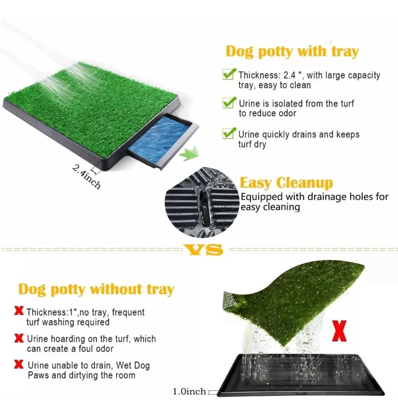 BANDEJA PARA ORINAL DE MASCOTAS CON MALLA PARA BAÑO - 4