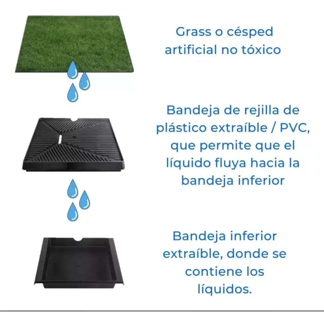 BAÑO ECOLOGICO PARA MASCOTAS CON BANDEJA SANITARIA PARA PERROS XL - 2