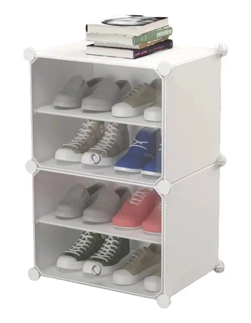 ORGANIZADOR ARMABLE PARA ZAPATOS CON COMBINACION LIBRE DE 4 NIVELES - 1