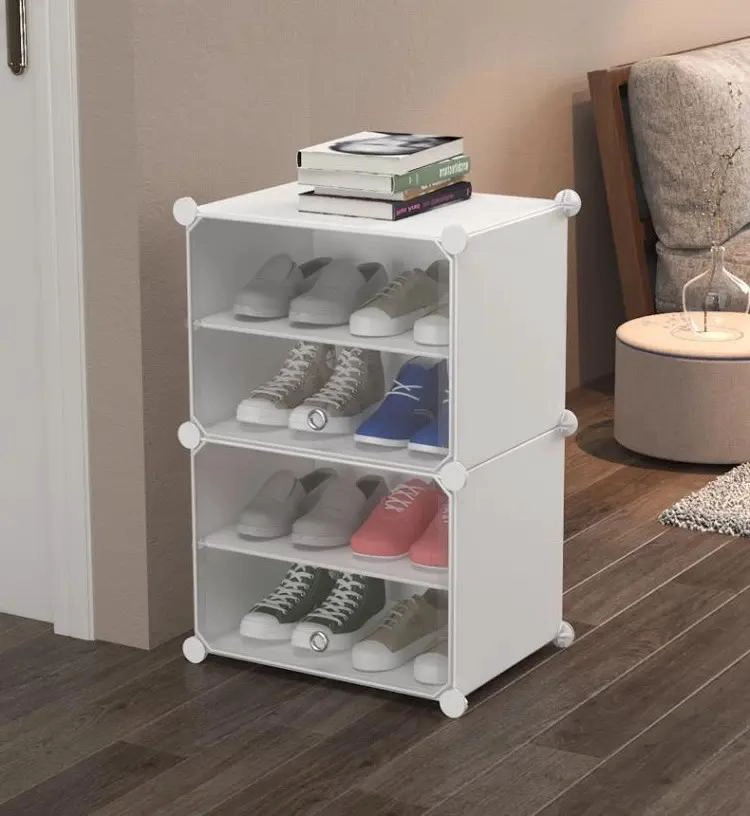 ORGANIZADOR ARMABLE PARA ZAPATOS CON COMBINACION LIBRE DE 4 NIVELES - 3