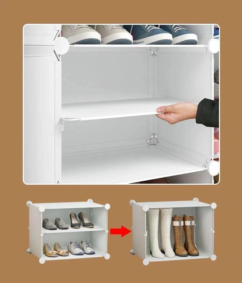 ORGANIZADOR ARMABLE PARA ZAPATOS CON COMBINACION LIBRE DE 4 NIVELES - 5