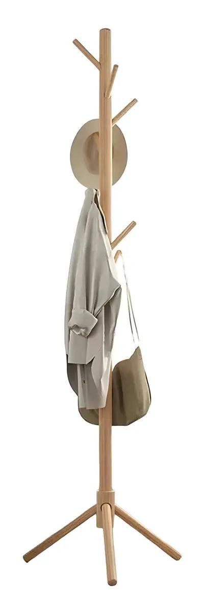 ORGANIZADOR COLGANTE DE MADERA NATURAL CON MULTIPLES COMPARTIMENTOS - 1