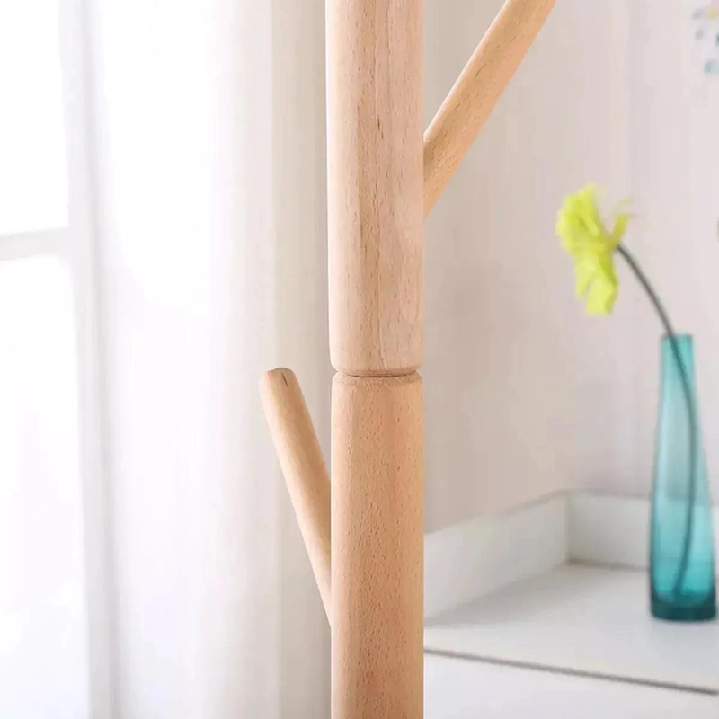 ORGANIZADOR COLGANTE DE MADERA NATURAL CON MULTIPLES COMPARTIMENTOS - 5