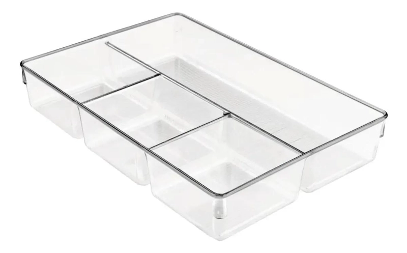 ORGANIZADOR TRANSPARENTE PARA CAJONES CON COMPARTIMENTOS AJUSTABLES - 1