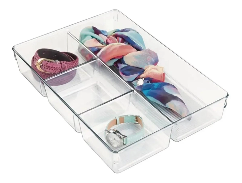 ORGANIZADOR TRANSPARENTE PARA CAJONES CON COMPARTIMENTOS AJUSTABLES - 2