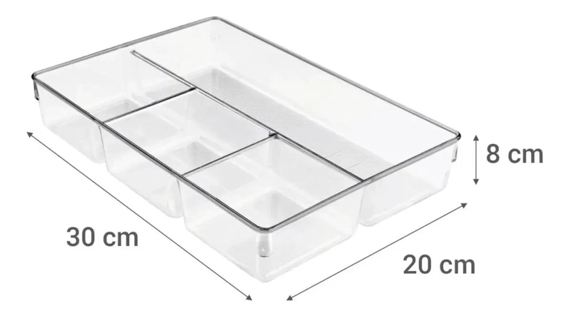 ORGANIZADOR TRANSPARENTE PARA CAJONES CON COMPARTIMENTOS AJUSTABLES - 5