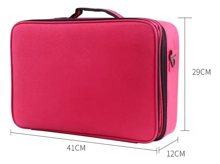 BOLSO ORGANIZADOR PROFESIONAL PARA MAQUILLAJE CON MULTIPLES COMPARTIMENTOS - 2