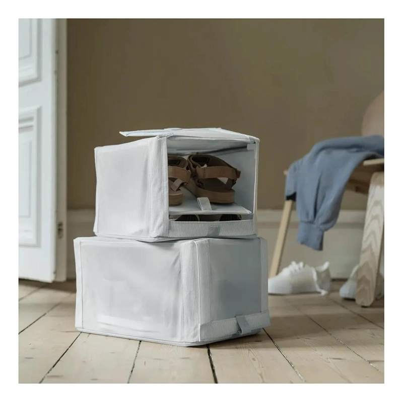 CAJA ORGANIZADORA PARA ZAPATOS DE TELA APILABLE 23X34X19 CM - 4