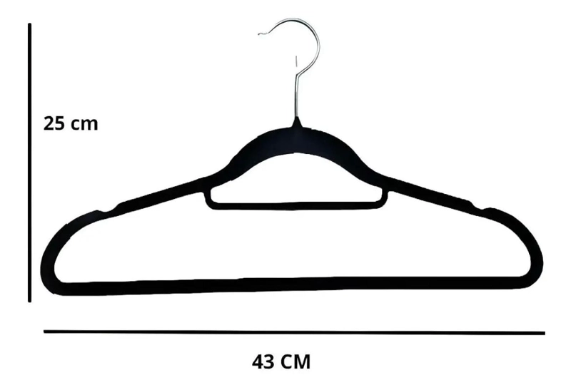 SET DE 30 COLGADORES ELEGANTES FORRADOS EN GAMUZA Y TERCIOPELO - 2