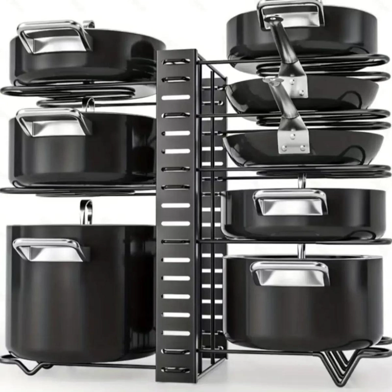 ORGANIZADOR DE OLLAS Y SARTENES CON 8 NIVELES PARA COCINA - 1